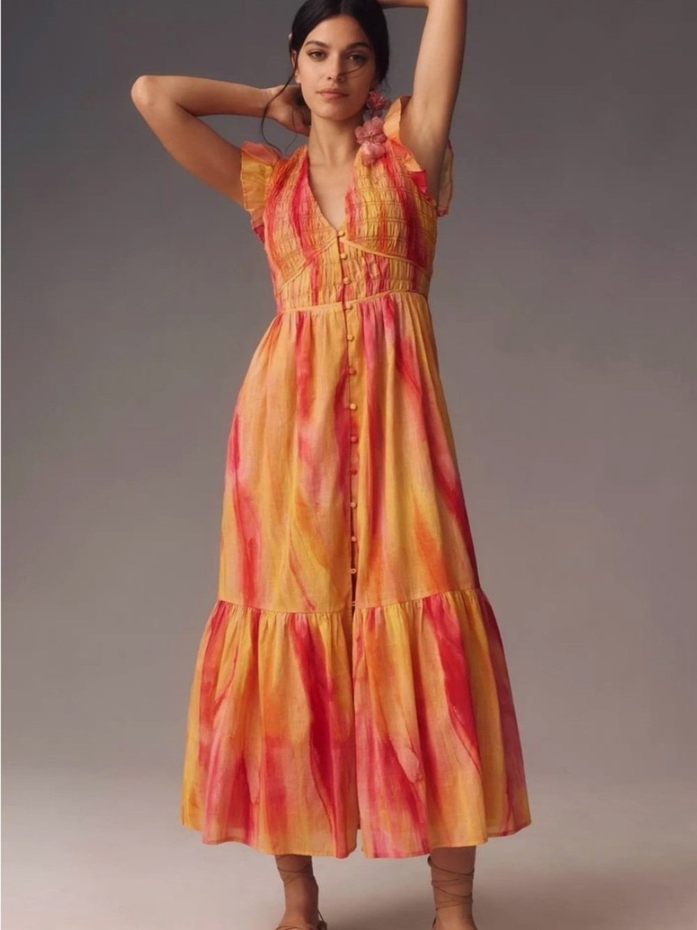 Anthropologie The Peregrine Midi Dress Size Small Retail $158
